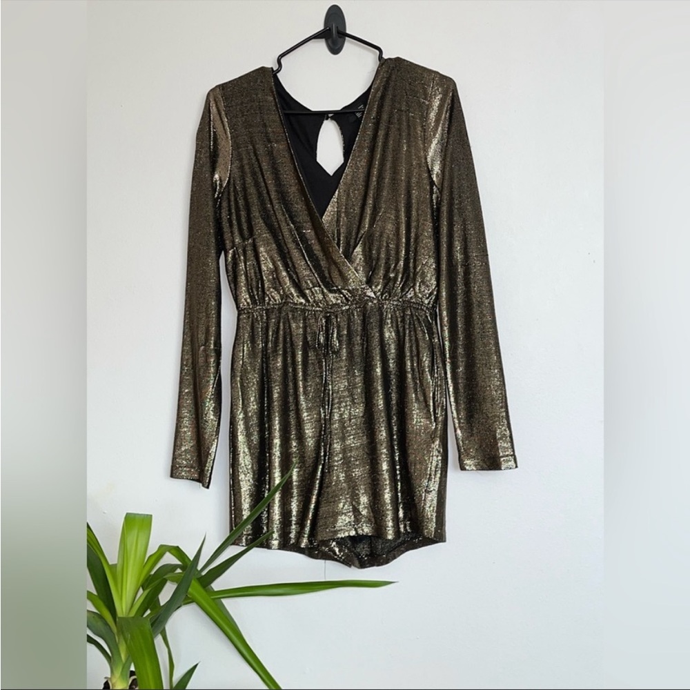 Forever 21 metallic romper